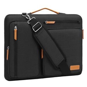 MOSISO 360 Protective Laptop Shoulder Bag Black